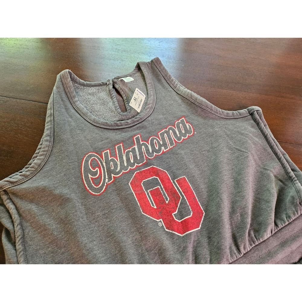 Concepts Sport Oklahoma Sooners Romper Women 2XL Grey Fleece Sleeveless OU Logo